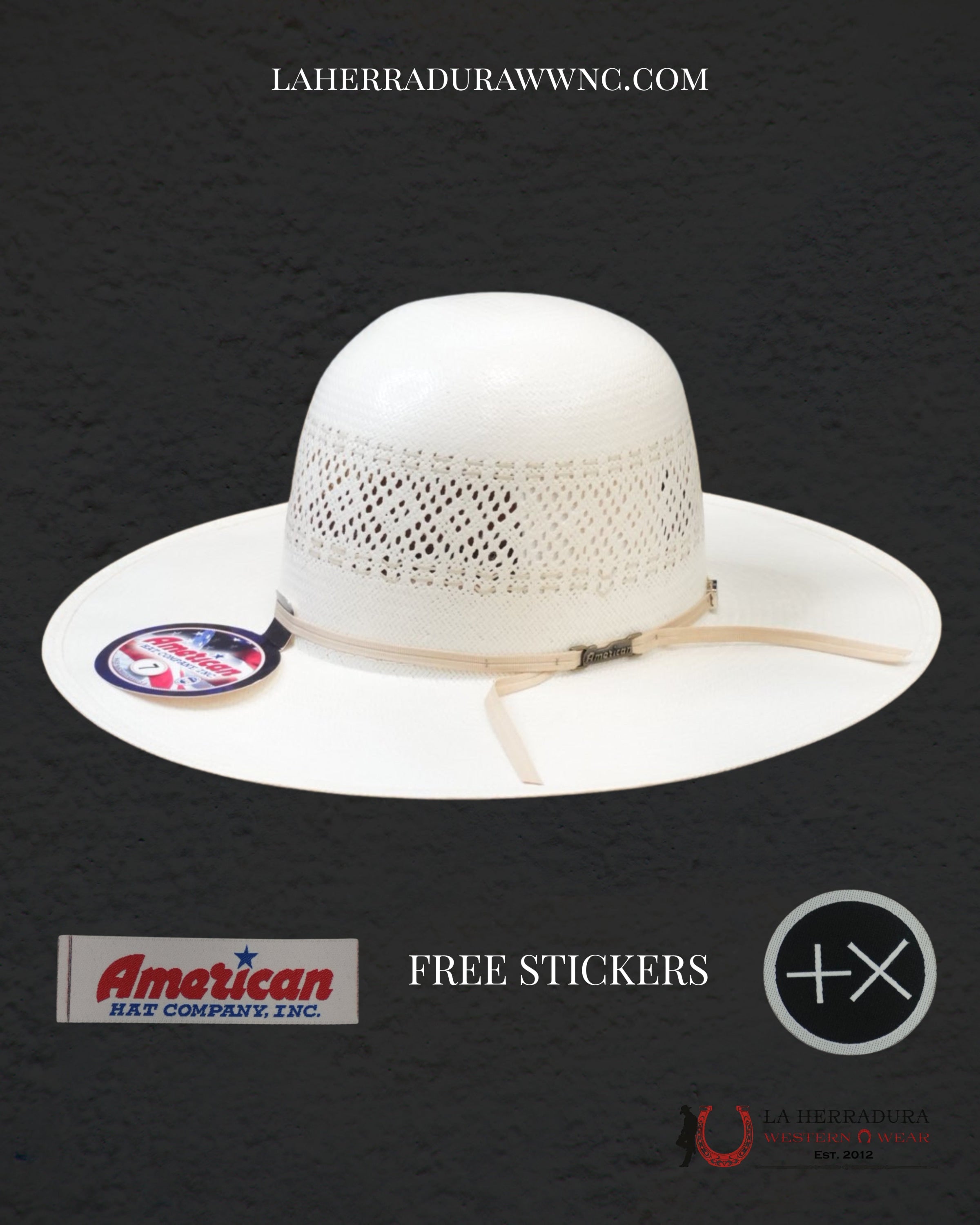 AMERICAN HAT OPEN CROWN STRAW HAT STYLE 4200 TEJANA