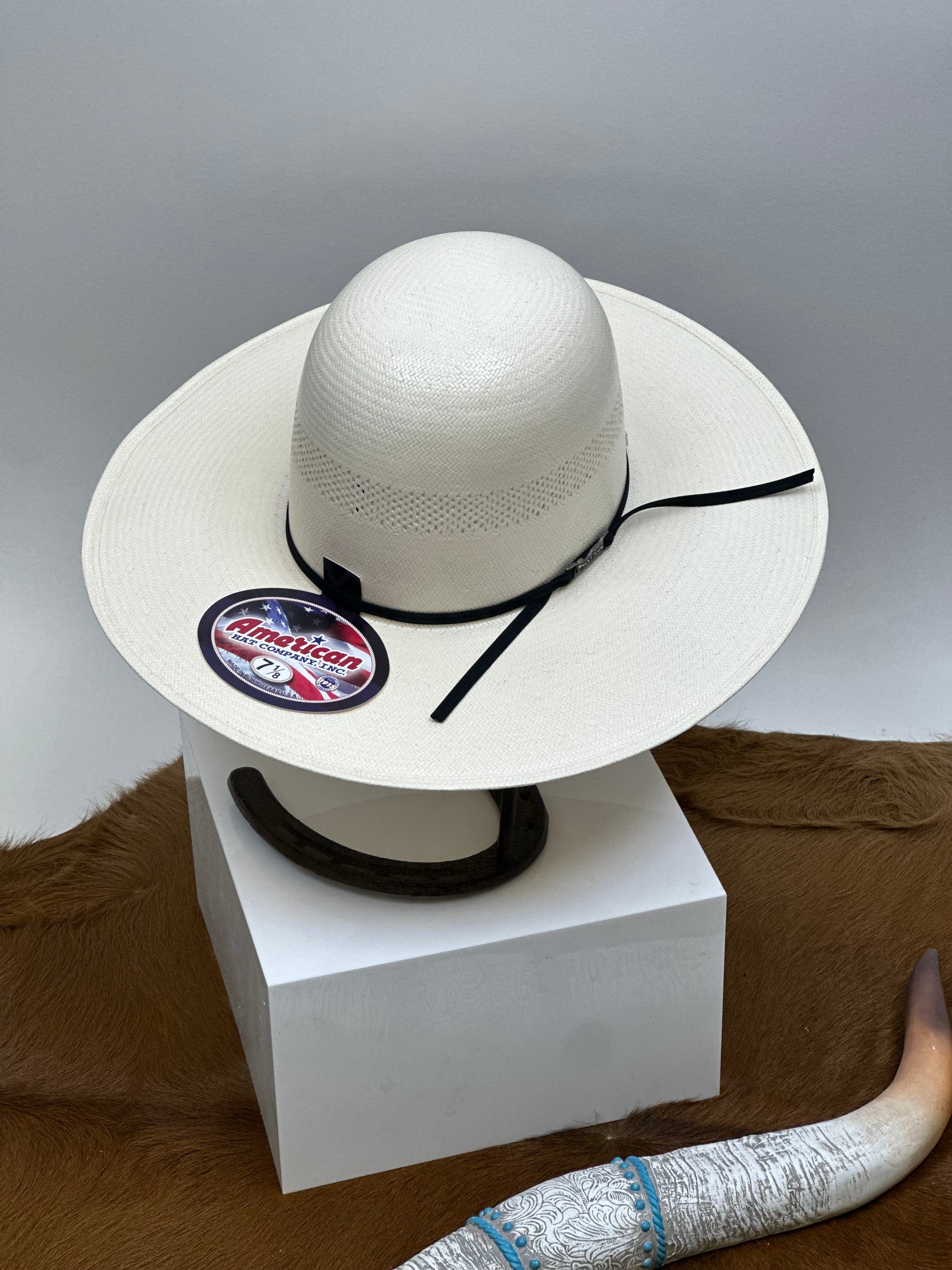 7104 AMERICAN HAT OPEN CROWN STRAW HAT STYLE