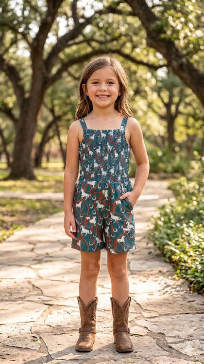 ROCK&ROLL GIRL EVERGREEN MONO ESTAMPADO DE CABALLOS BGR2J08813