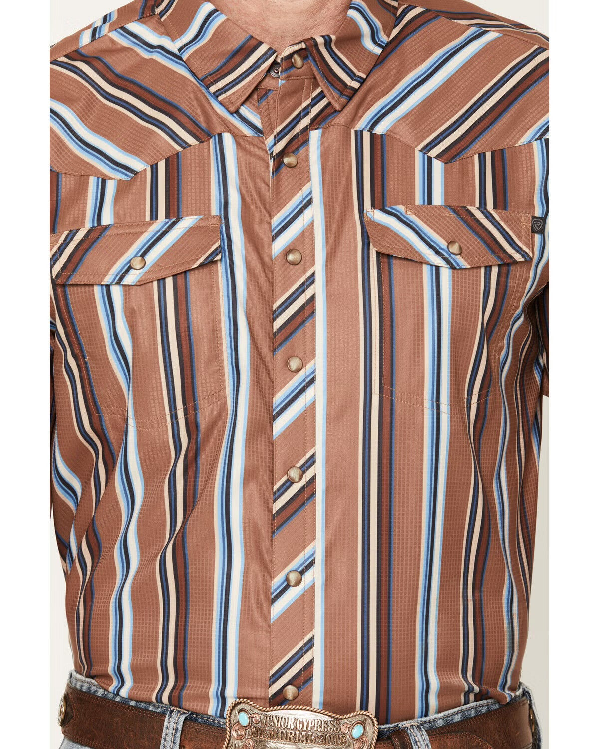 ROCK&ROLL BOYS TEK STRIPE PRINTED CAMEL SS