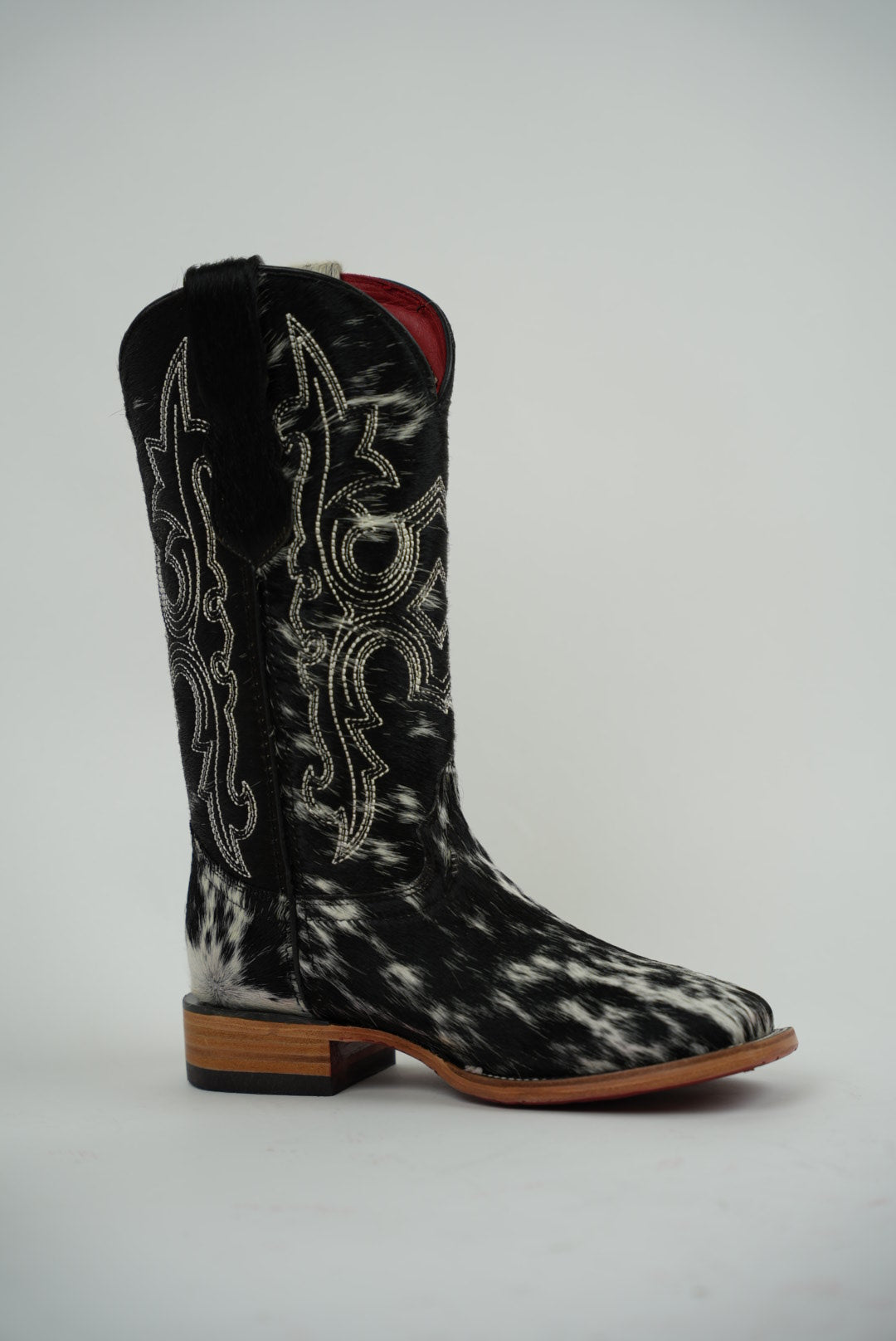 LA HERRADURA WOMEN KATHERINE HD COWHIDE BLANCO NEGRO R/B SQ TOE