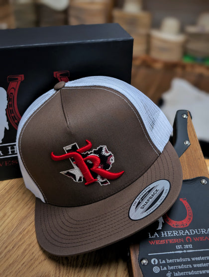 TEXAS RANCH CAP BROWN RED AZTEC LOGO