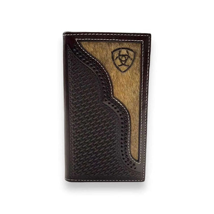 CARTERA RODEO DE PELO DE TERNERO ATIGRADO CHOCOLATE ARIAT - A3562647