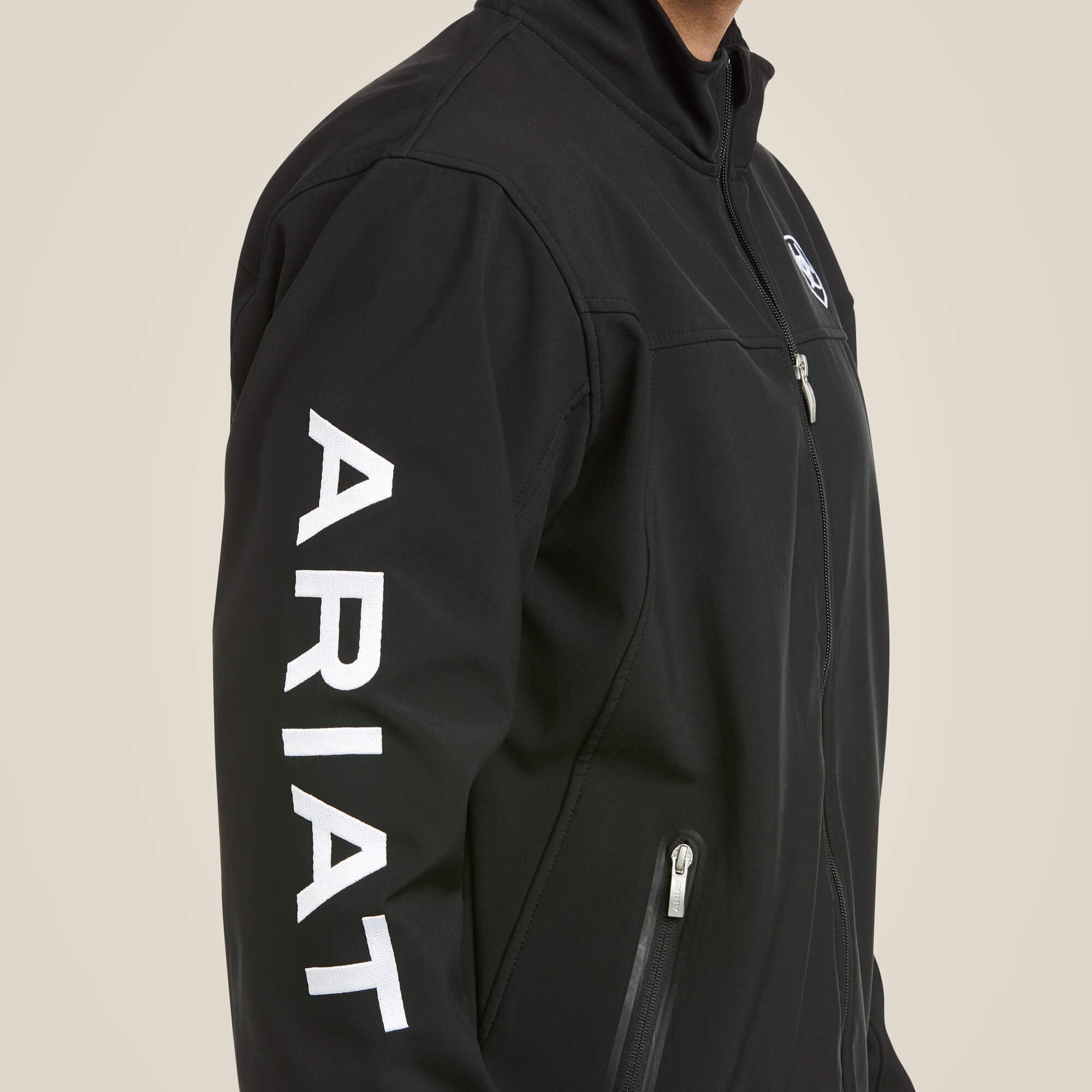 ARIAT JACKET FOR MEN ARIAT BLACK/WHITE TEAM LOGO