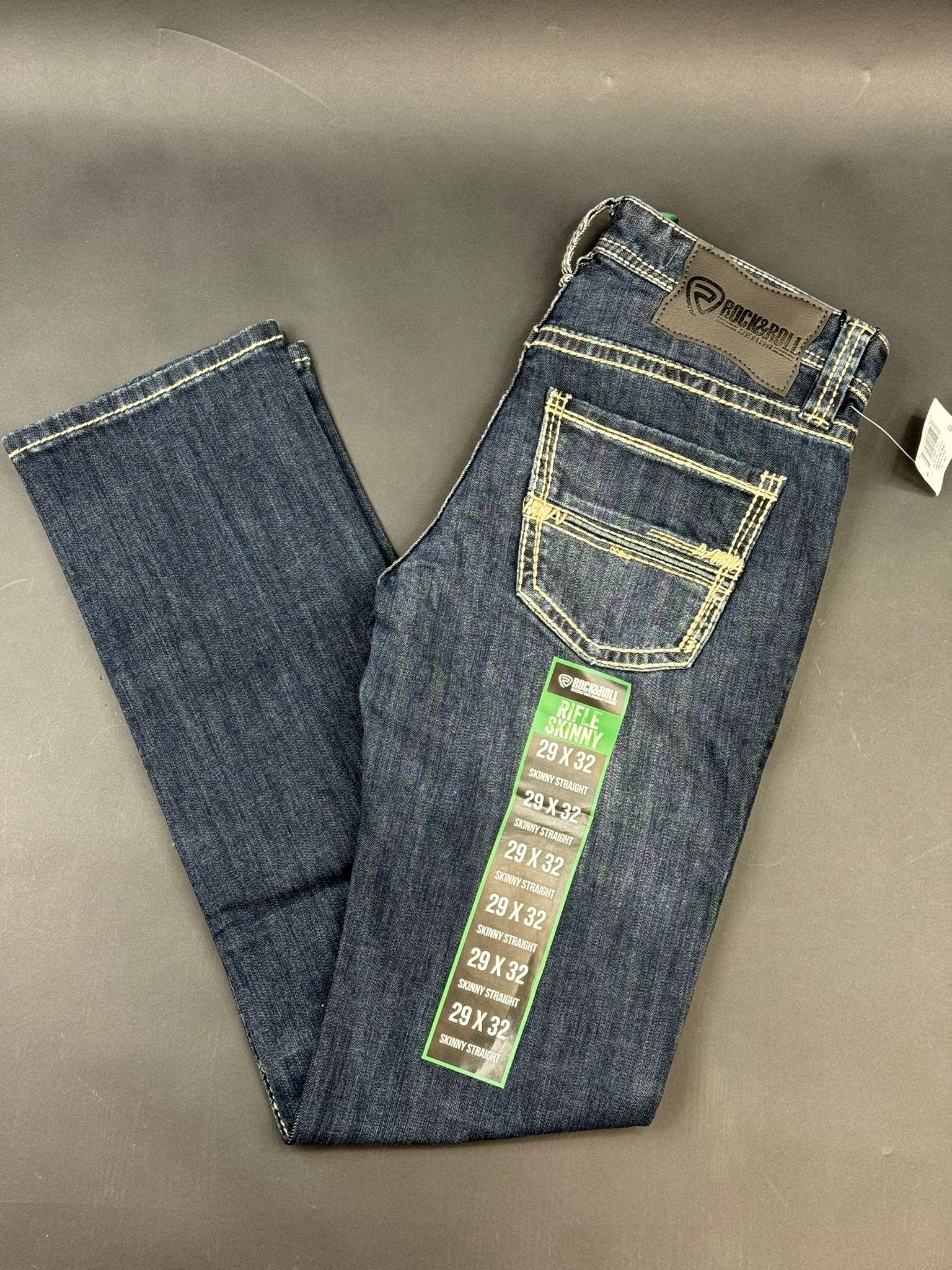 ROCK&ROLL RIFLE SKINNY STRAIGHT DARK VINTAGE JEANS