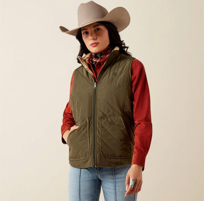 ARIAT WOMEN DILON VEST GREEN 10079319
