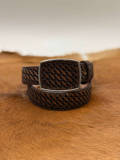 LONG ROPER CINTURON RANGER BELT CO. PARA HOMBRE TEJIDO CAFE BELT005LR