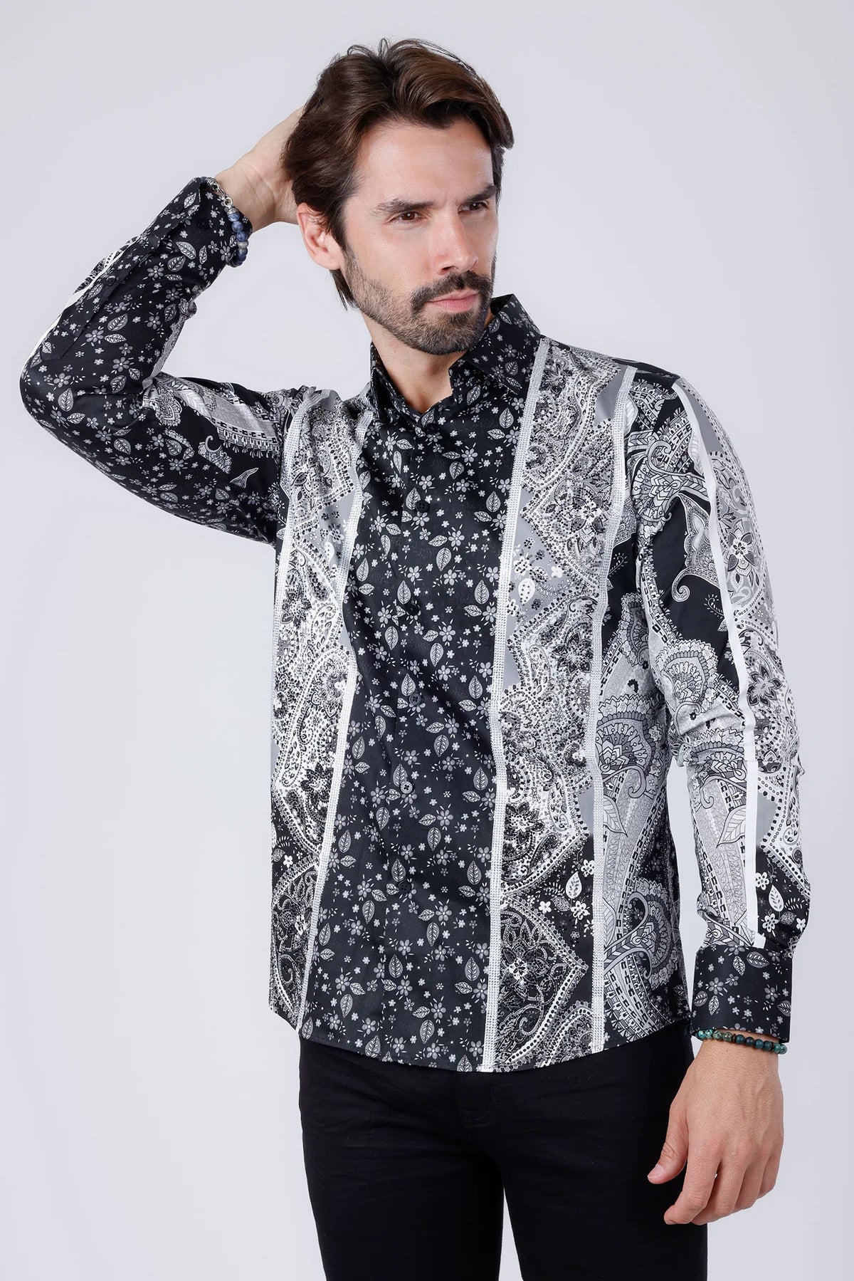 BARABAS BLACK OWL PR01 LONG SLEEVE SHIRT