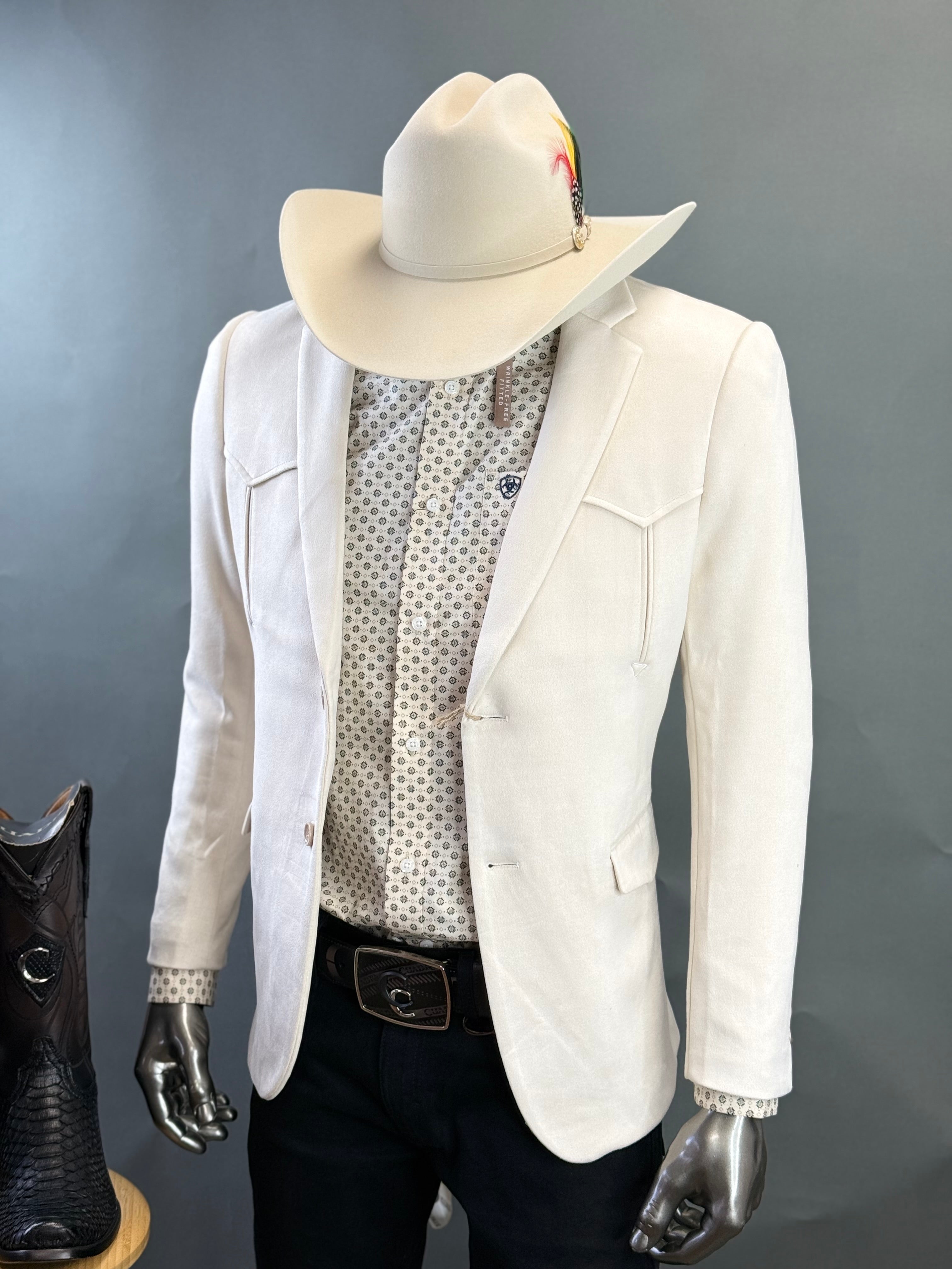 WHITE/BLANCO RANCHER SUEDE  BLAZER