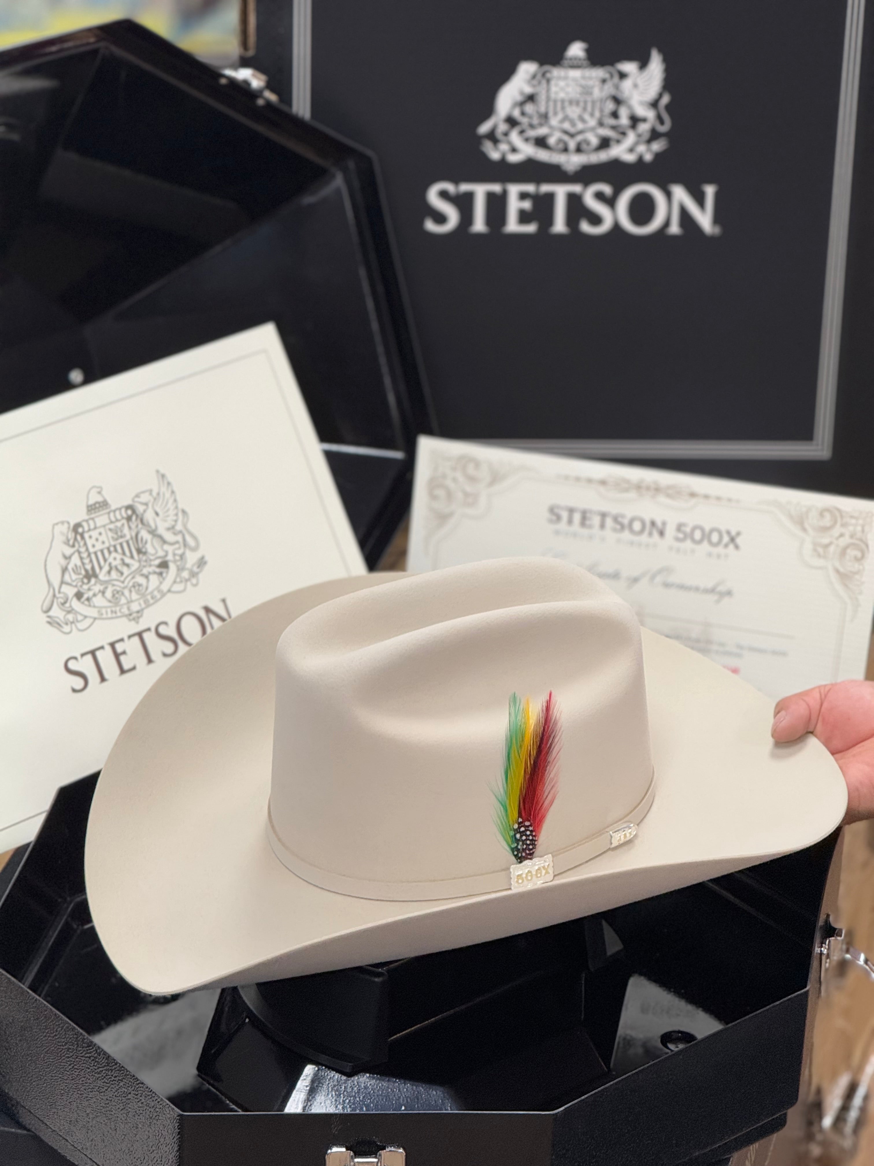 Stetson 500x Premier El Amo Felt Hat Silver Belly