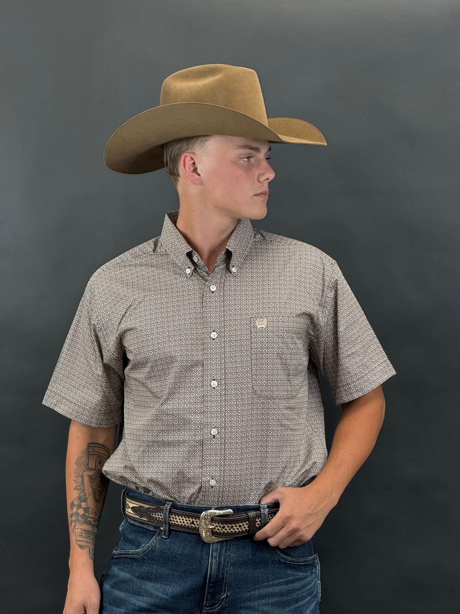 CINCH PEACH SHORT SLEEVE SHIRT