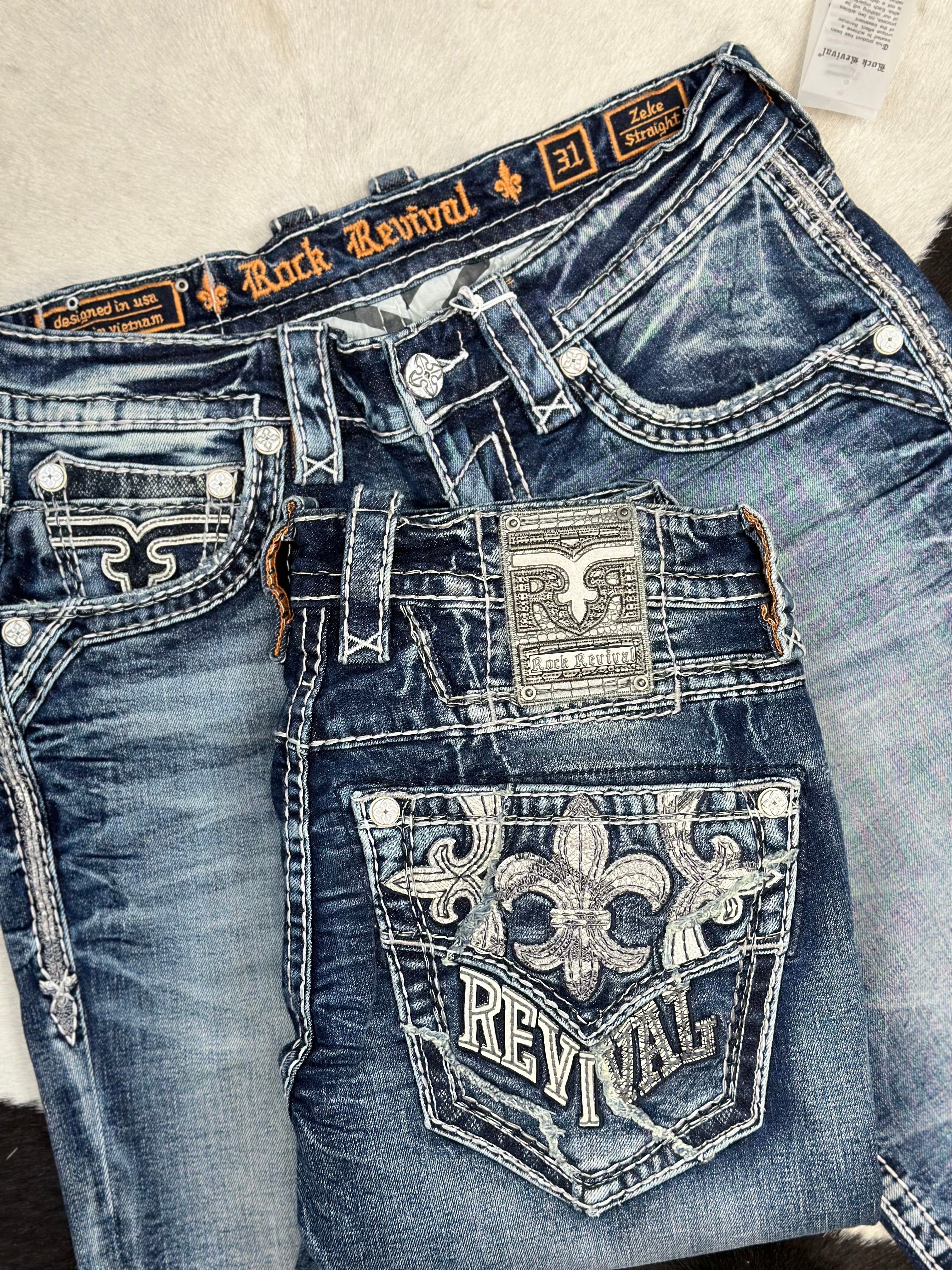 ROCK REVIVAL ZEKE STRAIGHT JEAN