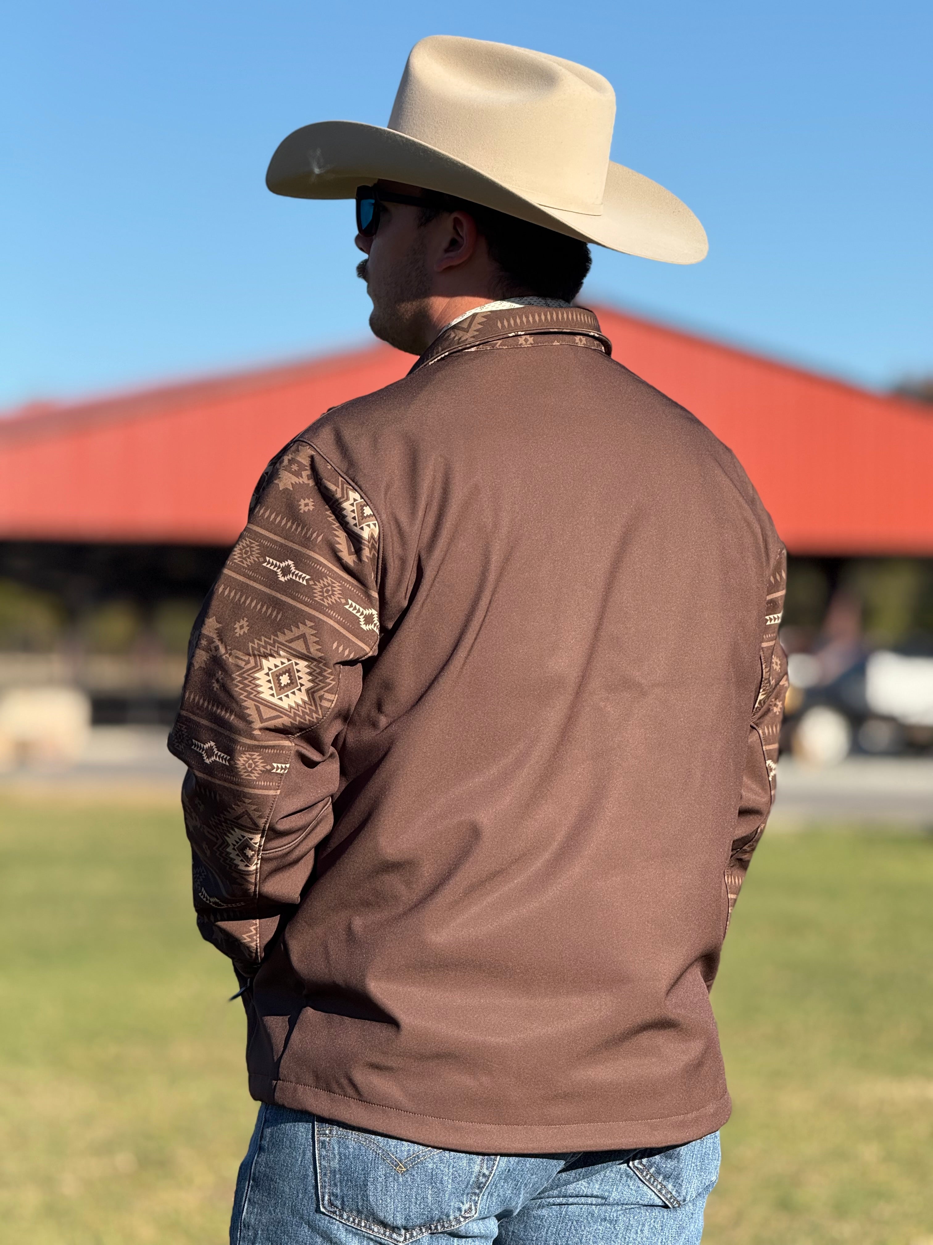 Ariat Logan Softshell Jacket Banyan Bark Southwest Print - 5416