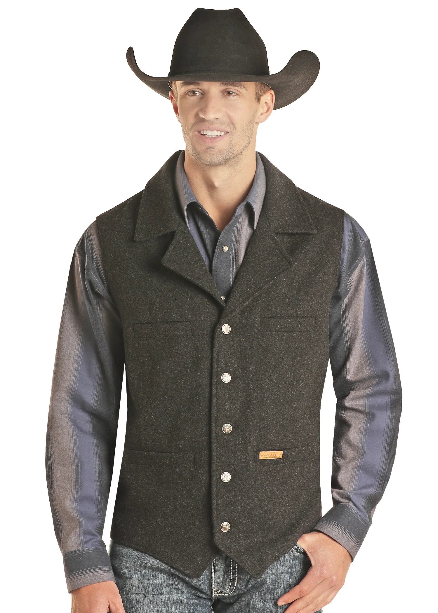 PANHANDLE BLACK SOLID MONTANA VEST