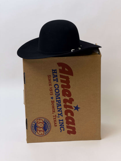 7X American Felt Hat Black Open Crown 06