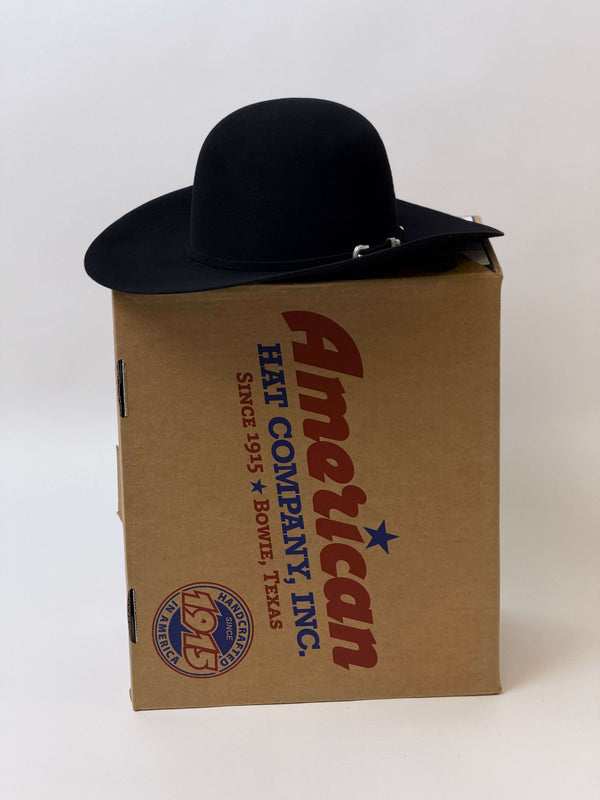 7X American Felt Hat Black Open Crown 06