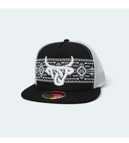 LOST CALF SHIMA BLACK/WHITE FLAT