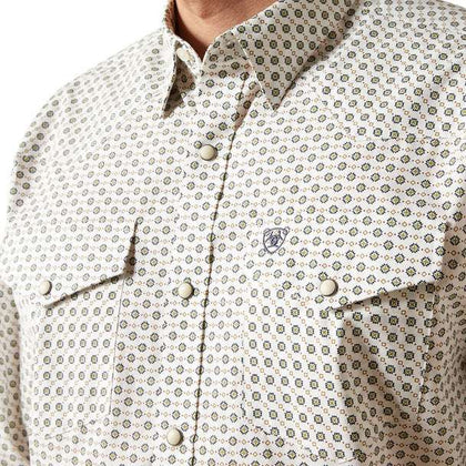CAMISA DE MANGA LARGA ARIAT MEN WHITE FENN SNP -10065784