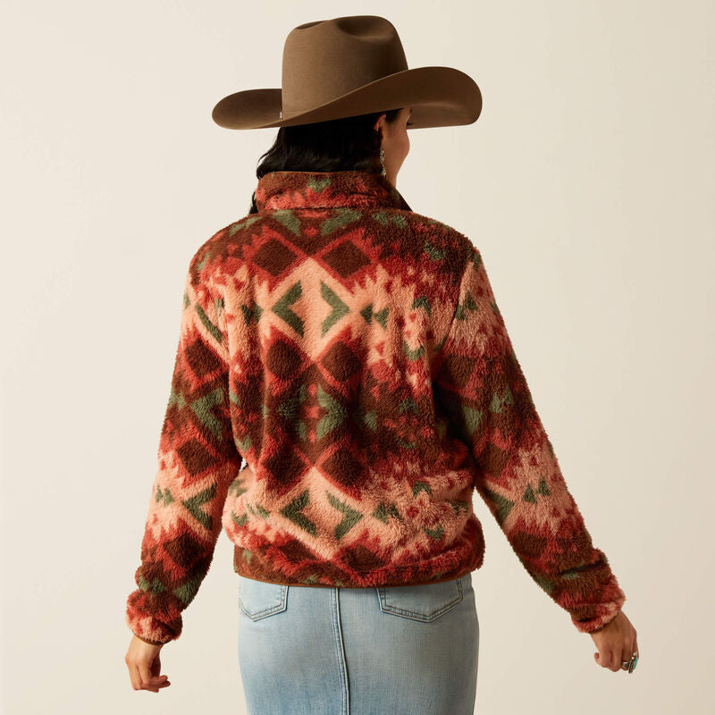 Ariat Berber Snap Front Sweatshirt Plainsview Print - 3942