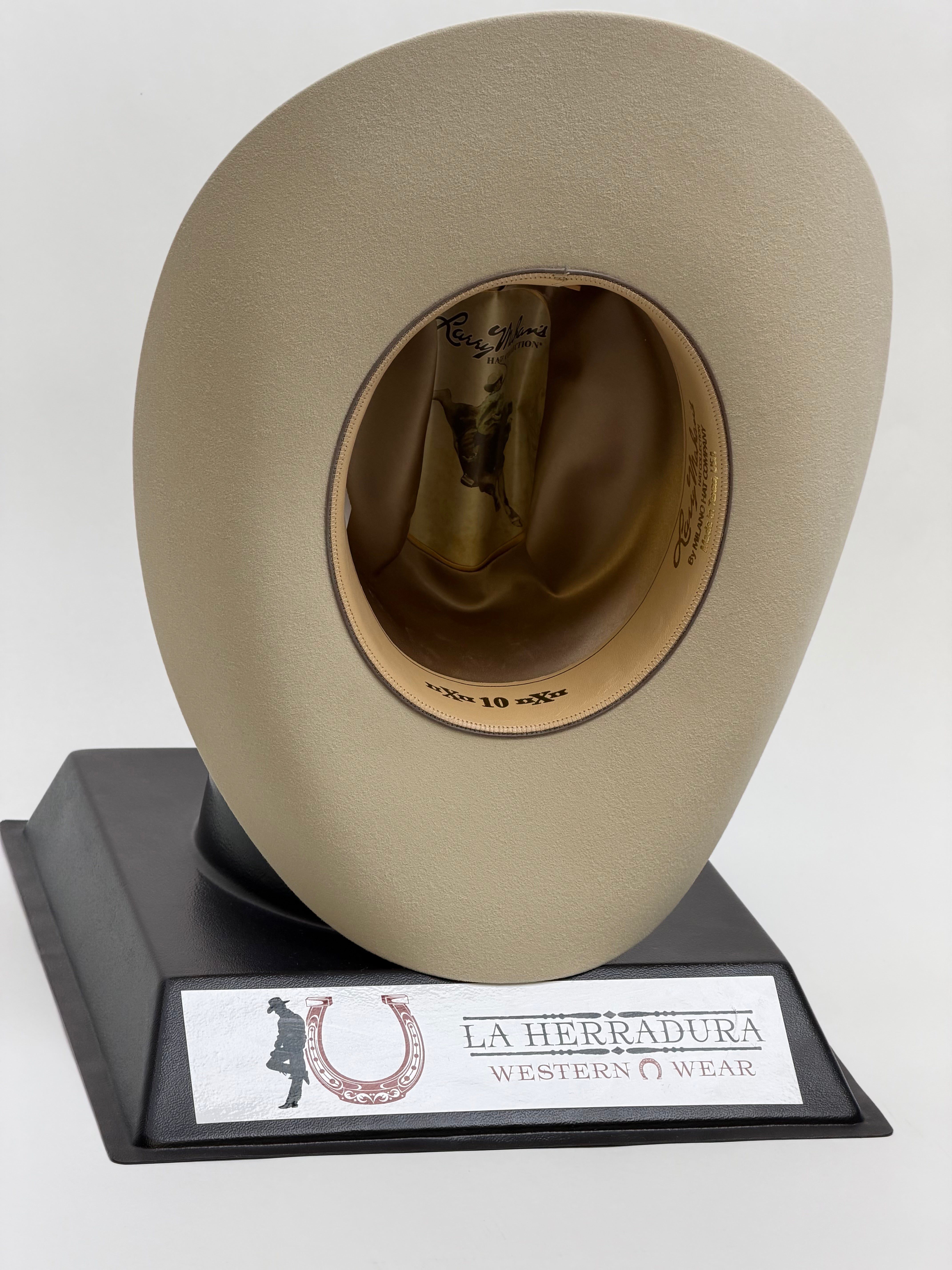 LARRY MAHAN´S 10X JERARCA COWBOY SOMBRERO PLATINO