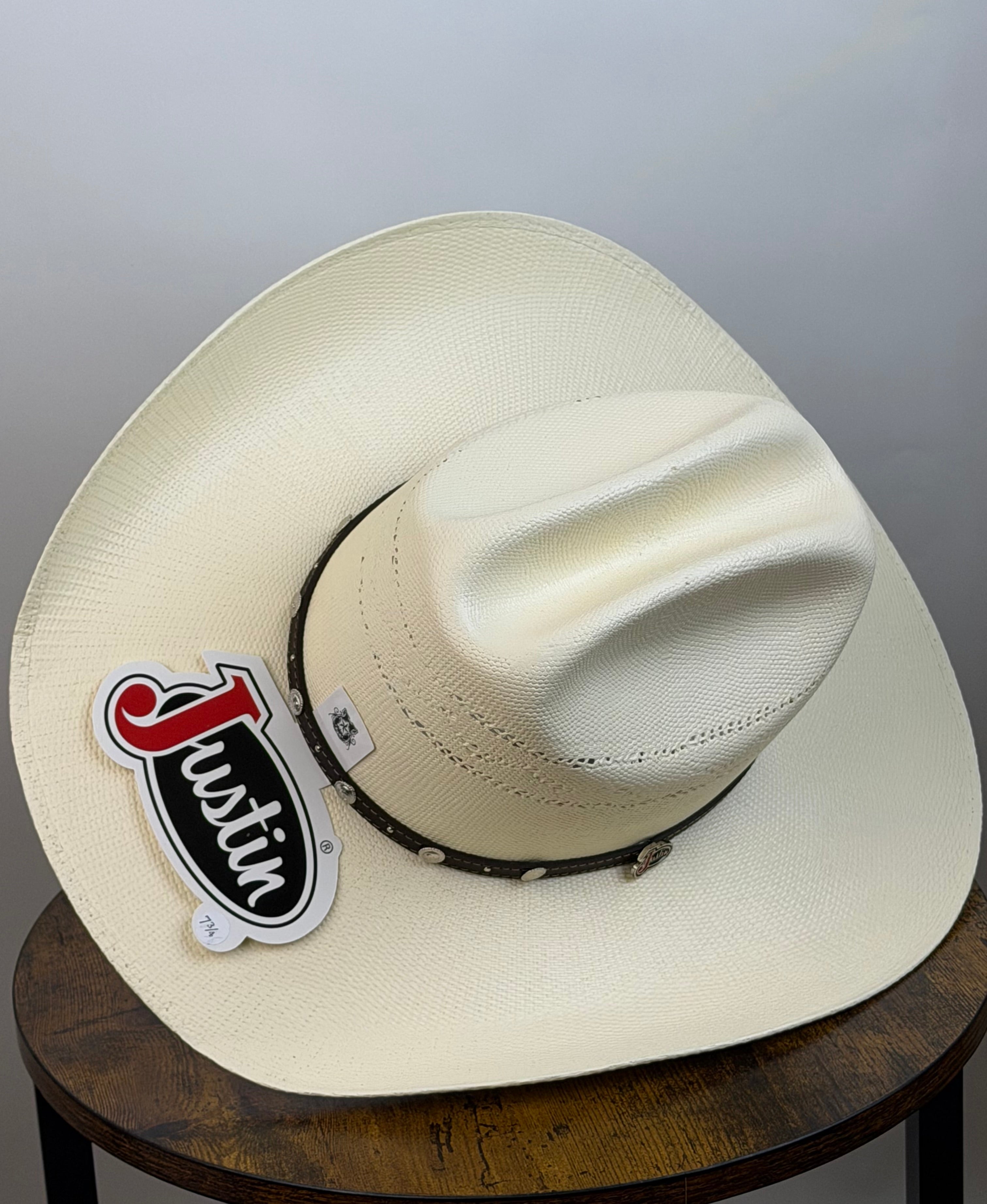 JUSTIN 20X NASH IVORY STRAW HAT JUS12706