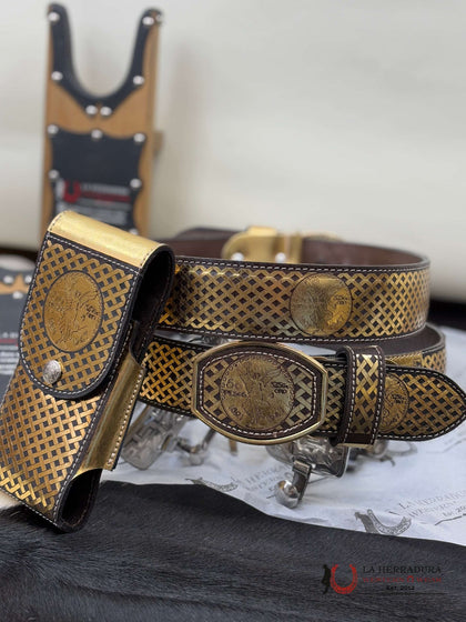 50 PESOS 2 INC BELT GOLD/BLACK