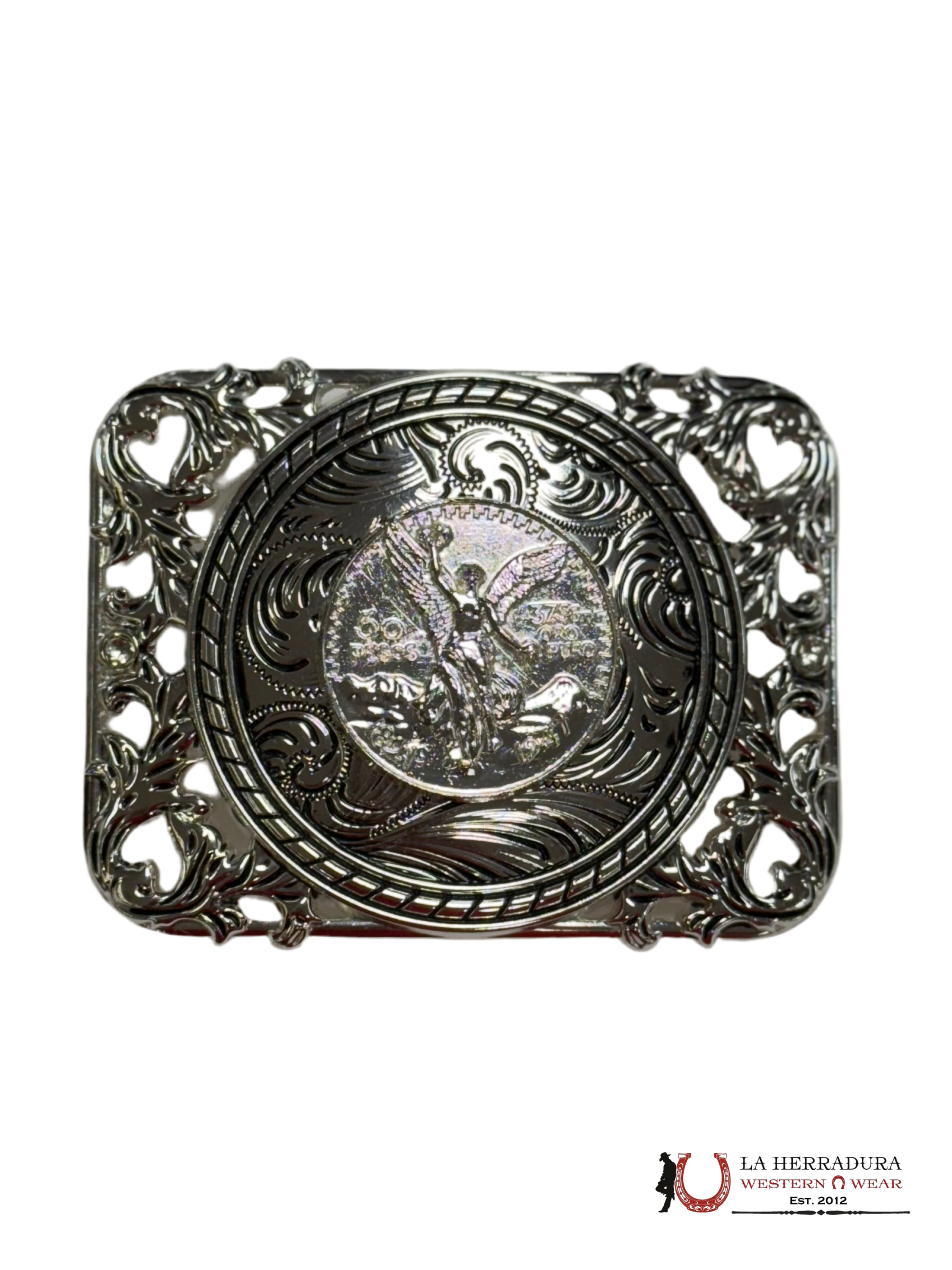 50 PESOS SILVER SQUARE BUCKLE ACCESORIOS
