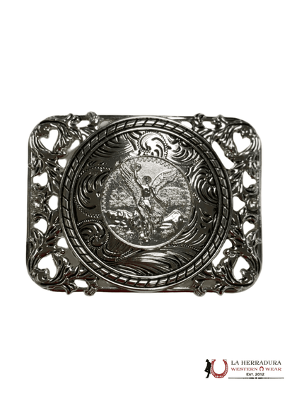 50 PESOS SILVER SQUARE BUCKLE
