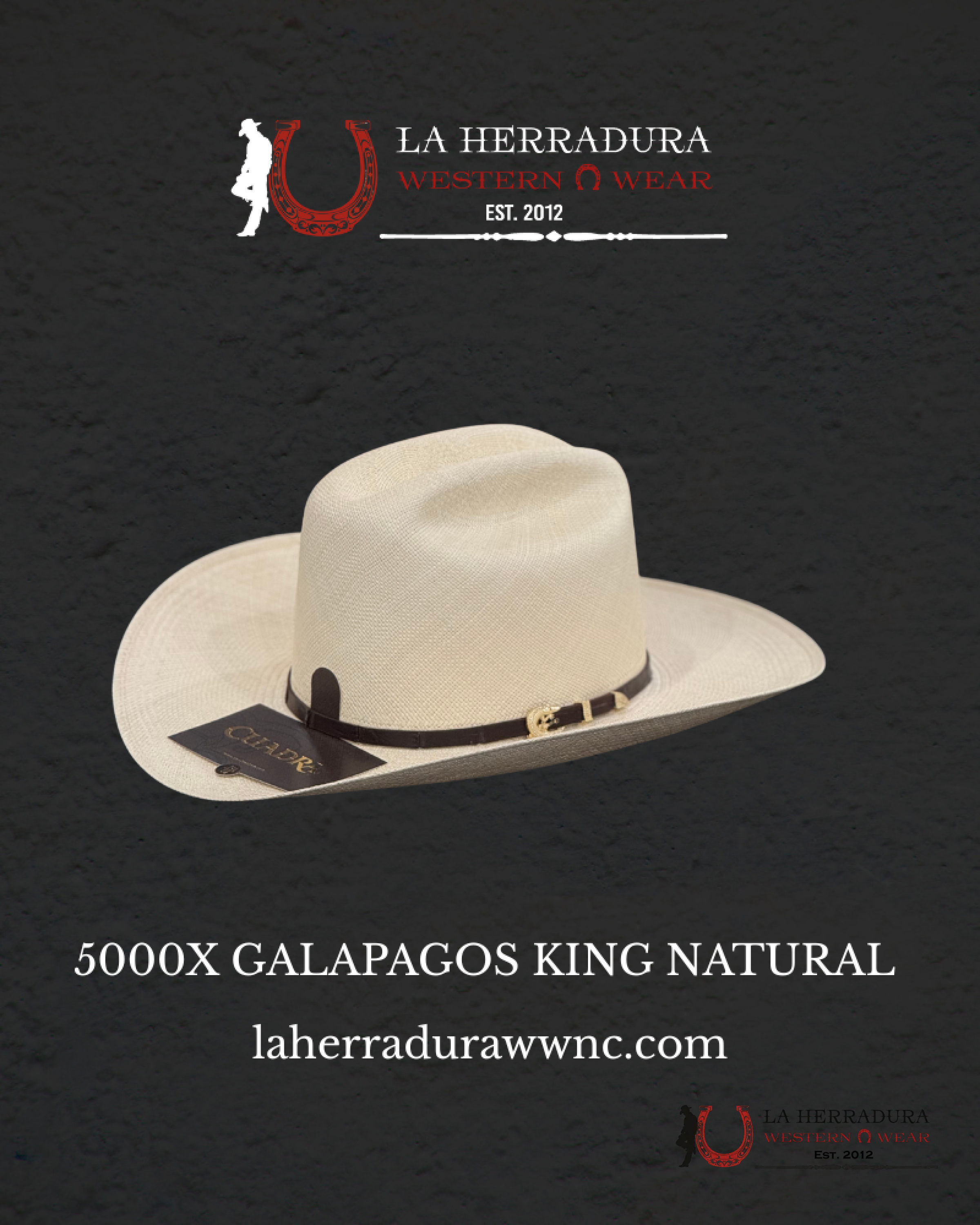5000X GALAPAGOS KING NATURAL 3 1/2 SINALOA STYLE TEJANA