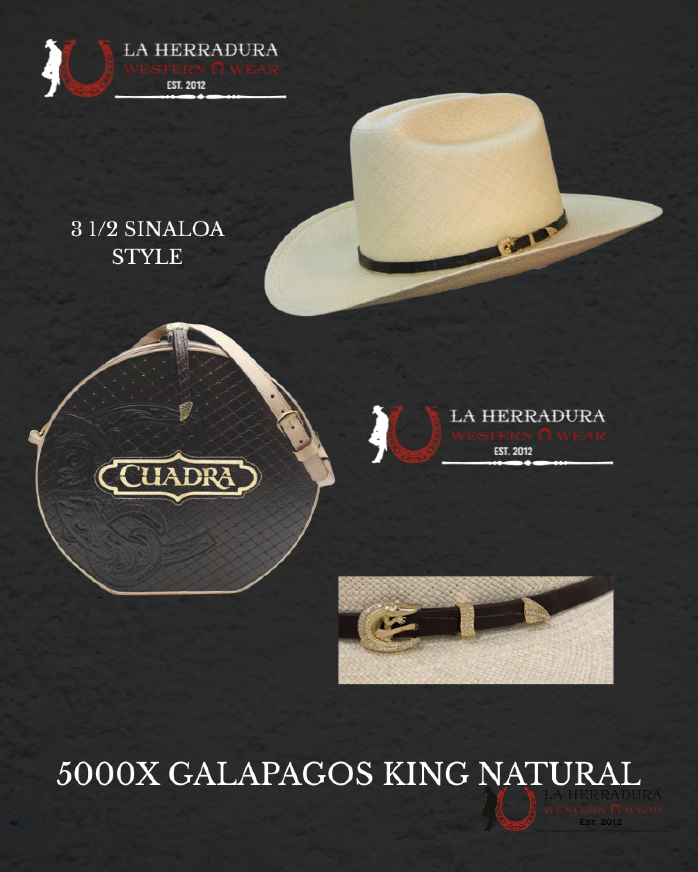 5000X GALAPAGOS KING NATURAL 3 1/2 SINALOA STYLE TEJANA