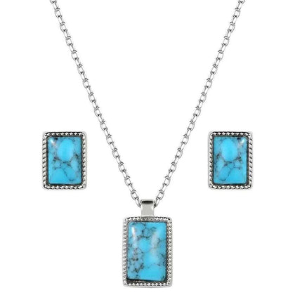 CONJUNTO DE COLLAR RÍO AZUL DE MONTANA SILVERSMITH