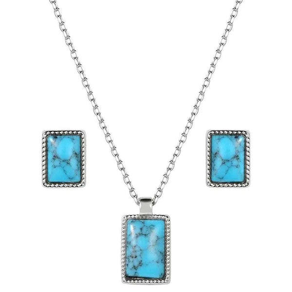 CONJUNTO DE COLLAR RÍO AZUL DE MONTANA SILVERSMITH