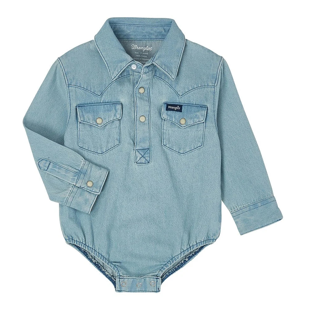 TODDLER BOYS WRANGLER aLIGHT DENIM ONE PIECE - 10PQ1371D