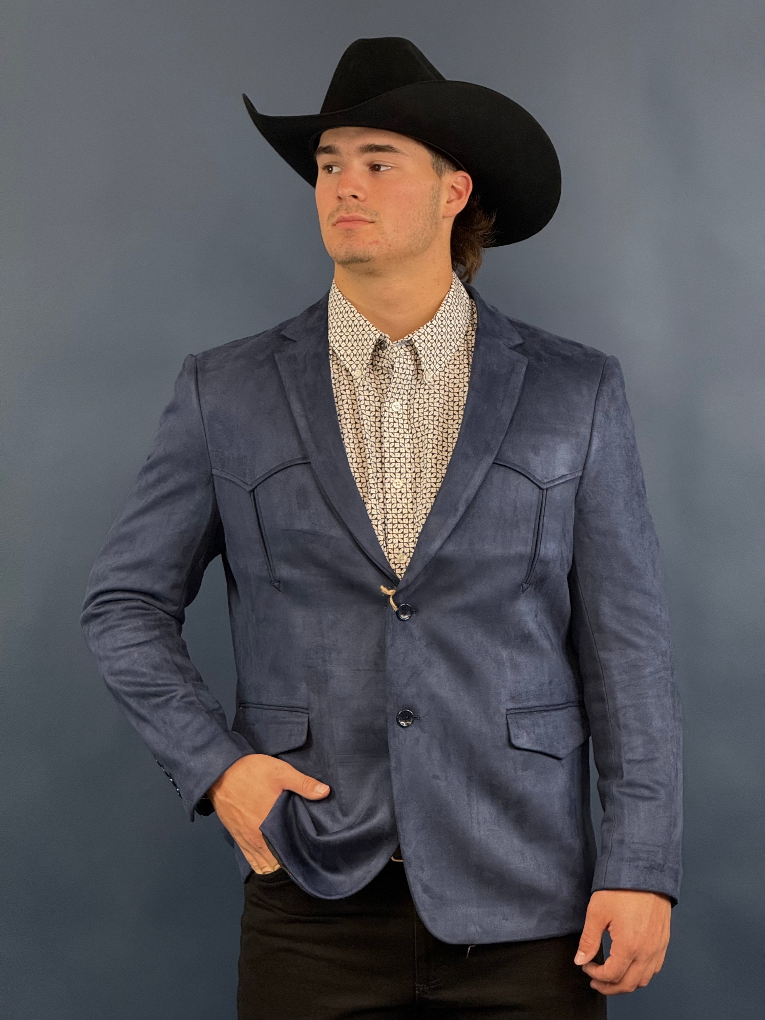 NAVY RANCHER SUEDE  BLAZER