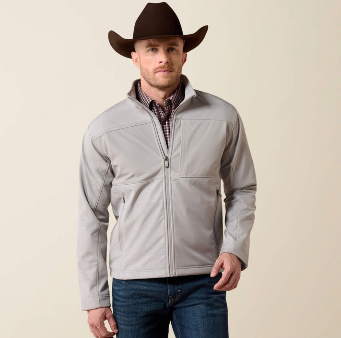 MEN’S ARIAT VERNON SOFTSHELL JACKET WET WEATHER EMBOSS SOUTHWEST 10079400
