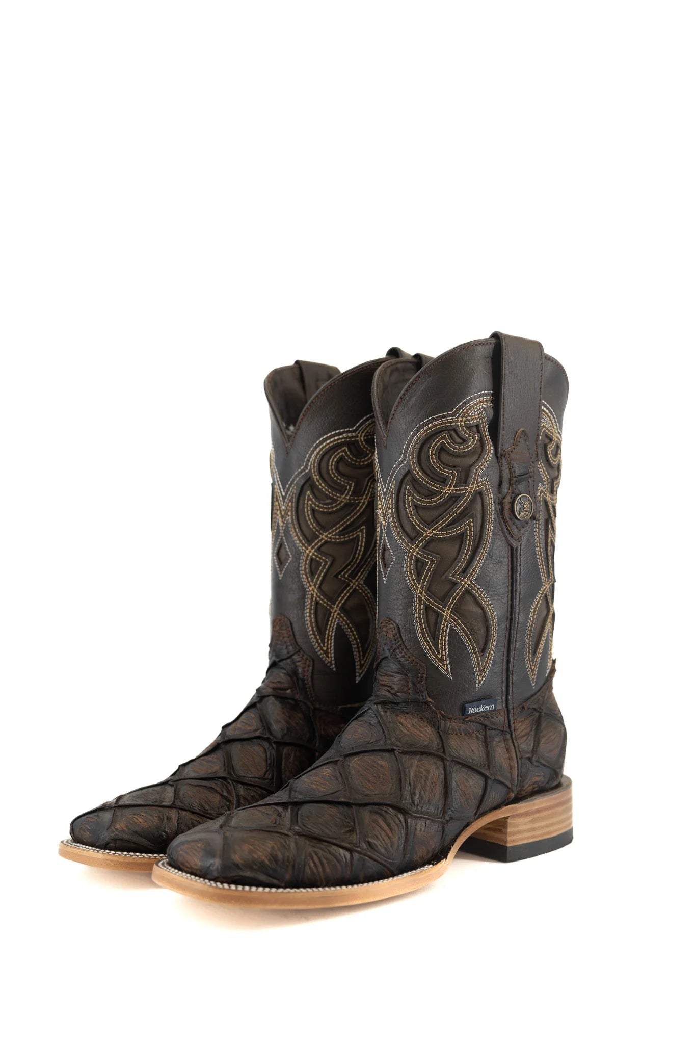 MENS IMIT PEZ PIRARUCU MAR Y TIERRA CAFE RUSTICO BOOT