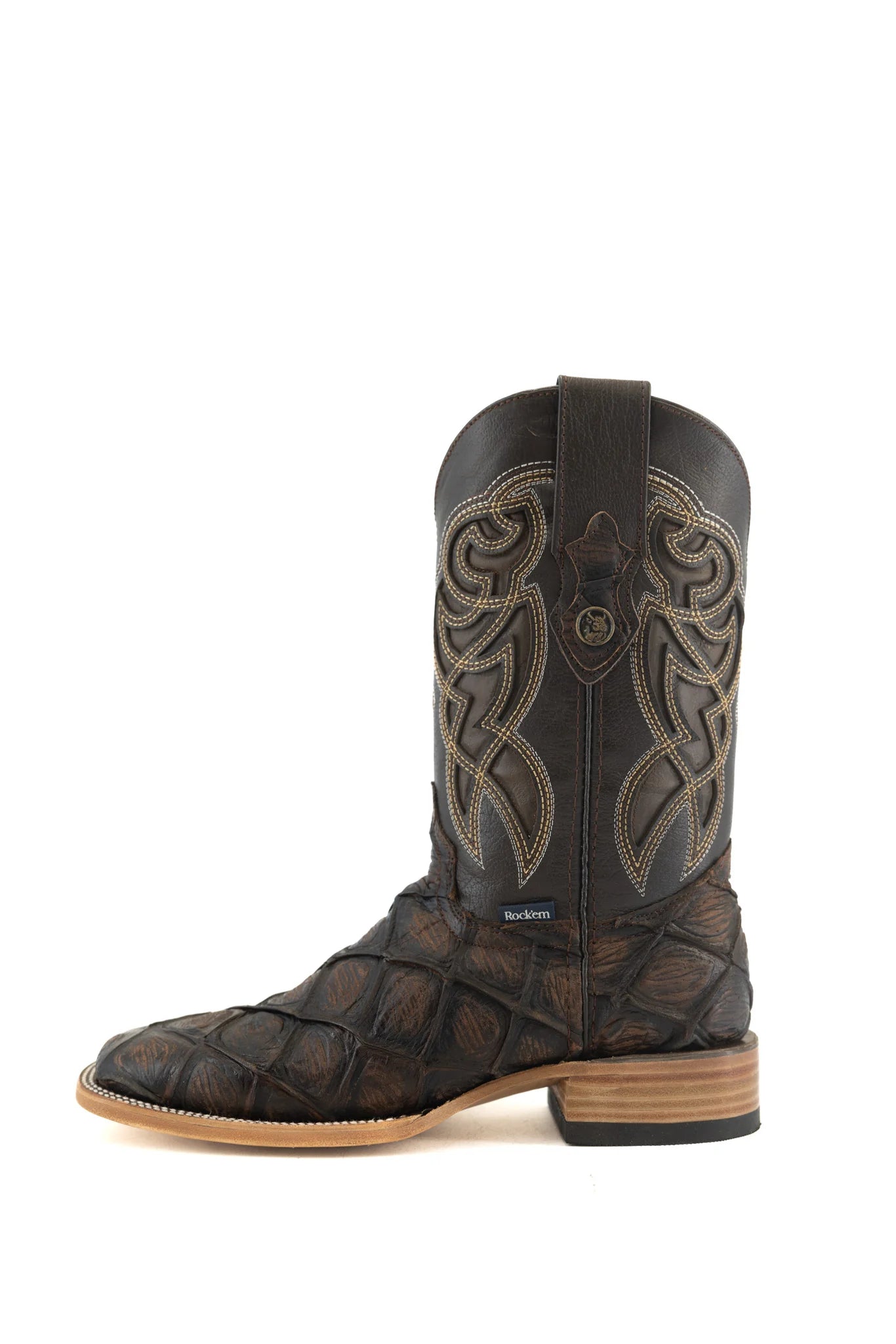 MENS IMIT PEZ PIRARUCU MAR Y TIERRA CAFE RUSTICO BOOT