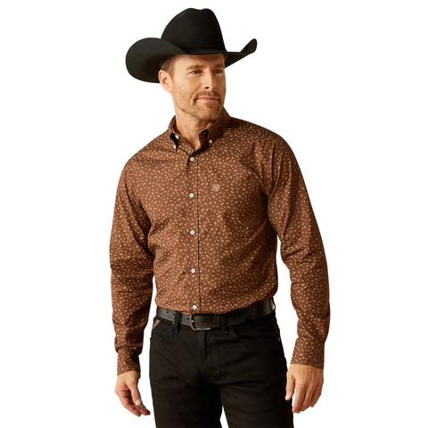 Ariat Farley Fitted Long Sleeve Brown- 3905