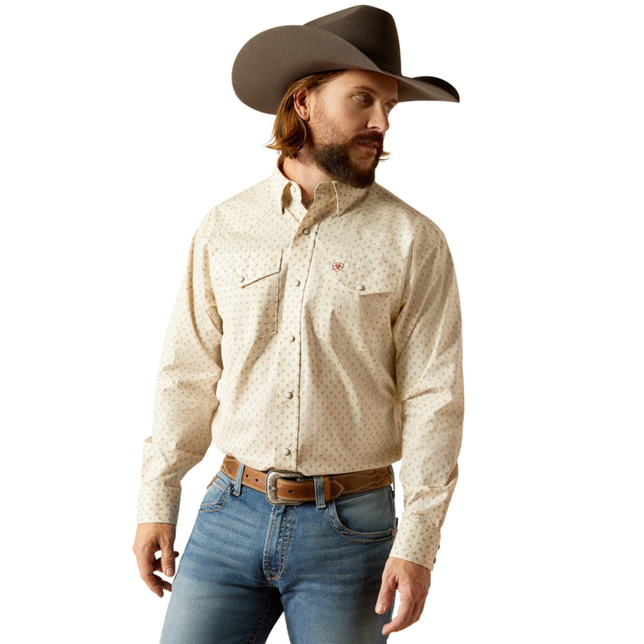 ARIAT SALEM LONG SLEEVE SHIRT OFF WHITE- 2619