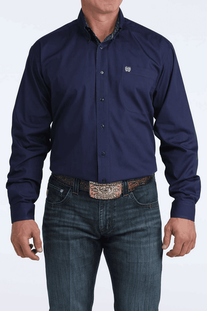 CAMISA CINCH MANGA LARGA AZUL PARA HOMBRE MTW1106074