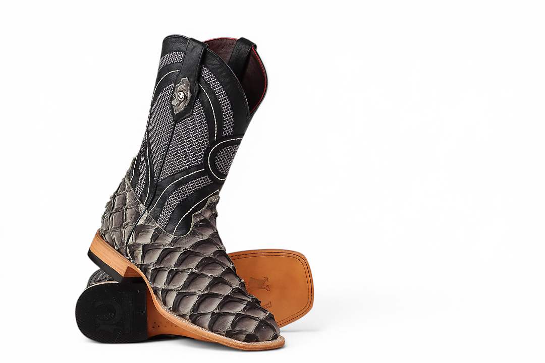 LA HERRADURA LH008 BOTAS DE HOMBRE EXÓTICAS-RANCHERA PEZ SUIZA PUNTA CUADRADA EE