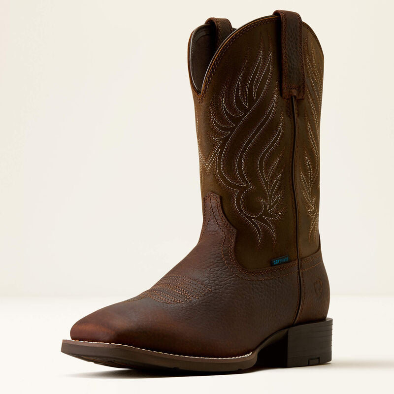 ARIAT MEN BOOTS SPORT  RIGGS H20 COPPER KETTLE / ESPRESSO TAN WIDE SQ  10080269