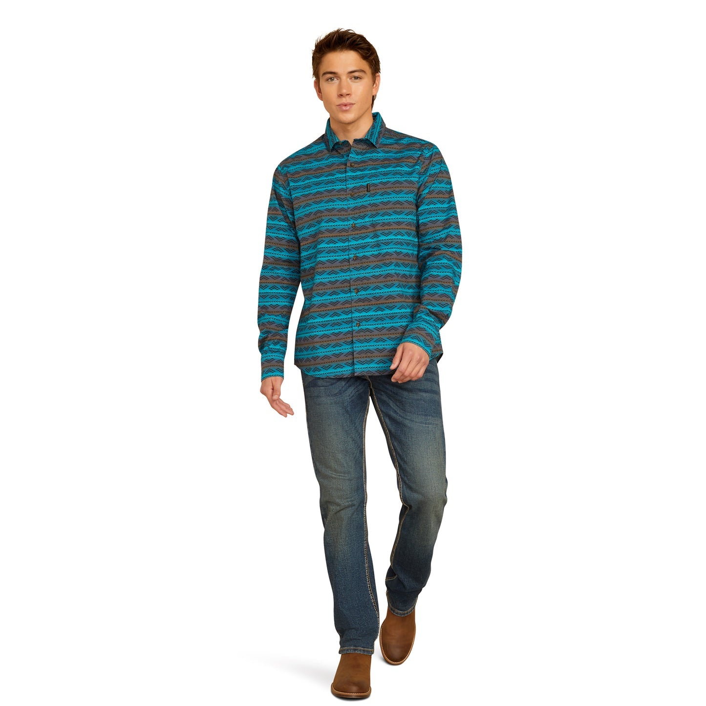 Ariat Madison Modern Fit Long Sleeve Turquoise - 2306