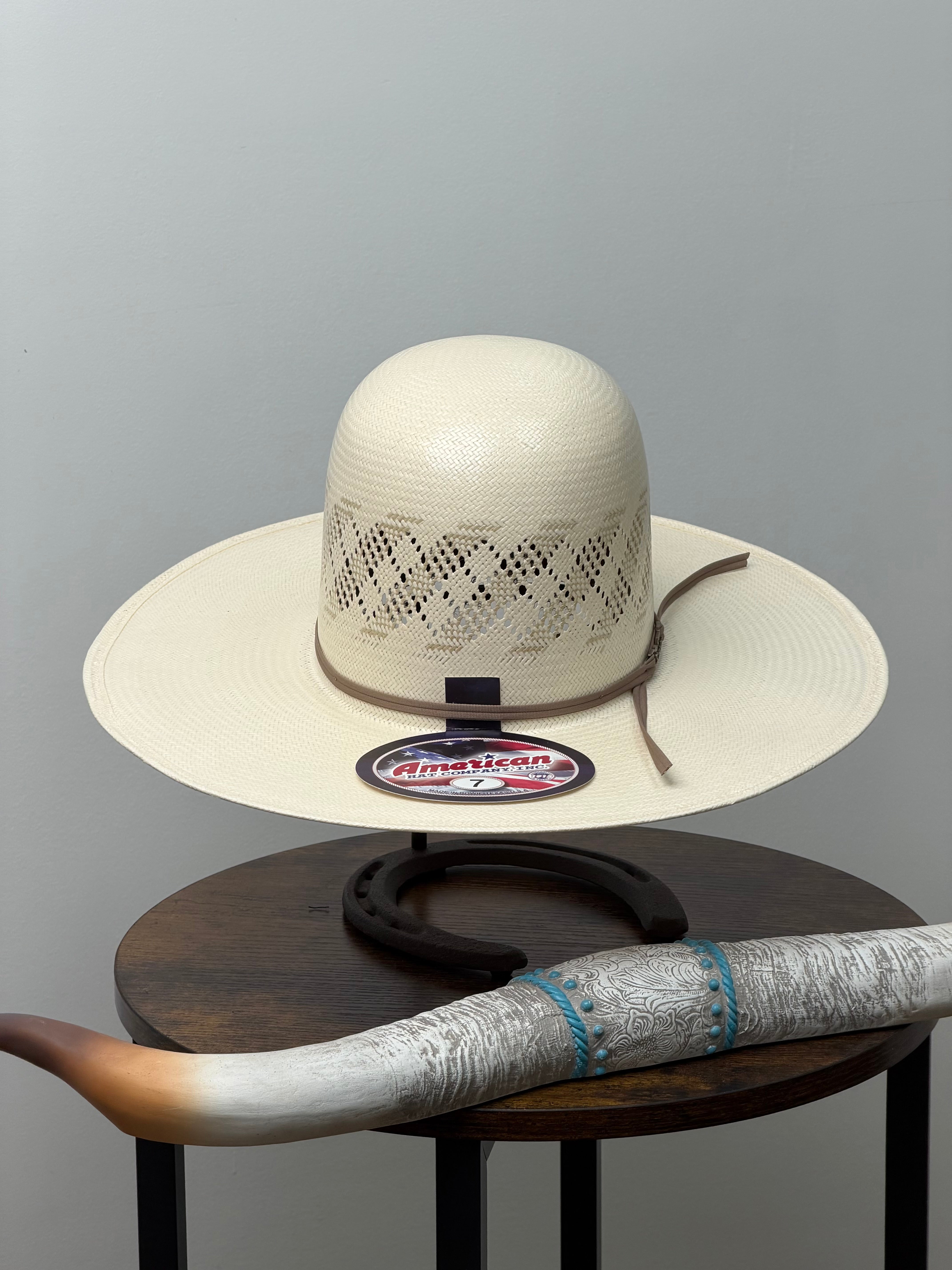 6300 AMERICAN HAT OPEN CROWN STRAW HAT STYLE