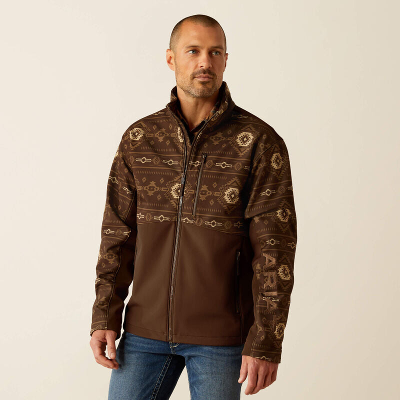 Ariat Logan Softshell Jacket Banyan Bark Southwest Print - 5416