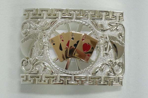 ALL SILVER SQUARE BUCKLE ACES