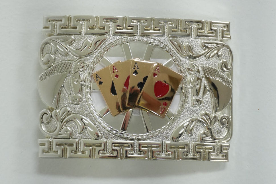 ALL SILVER SQUARE BUCKLE ACES