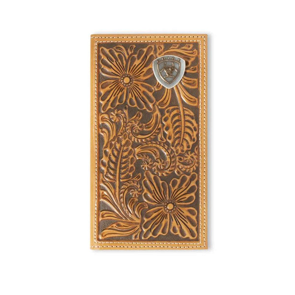 NATURAL RODEO WALLET FLORAL EMBOSSED LOGO BY ARIAT A3559748
