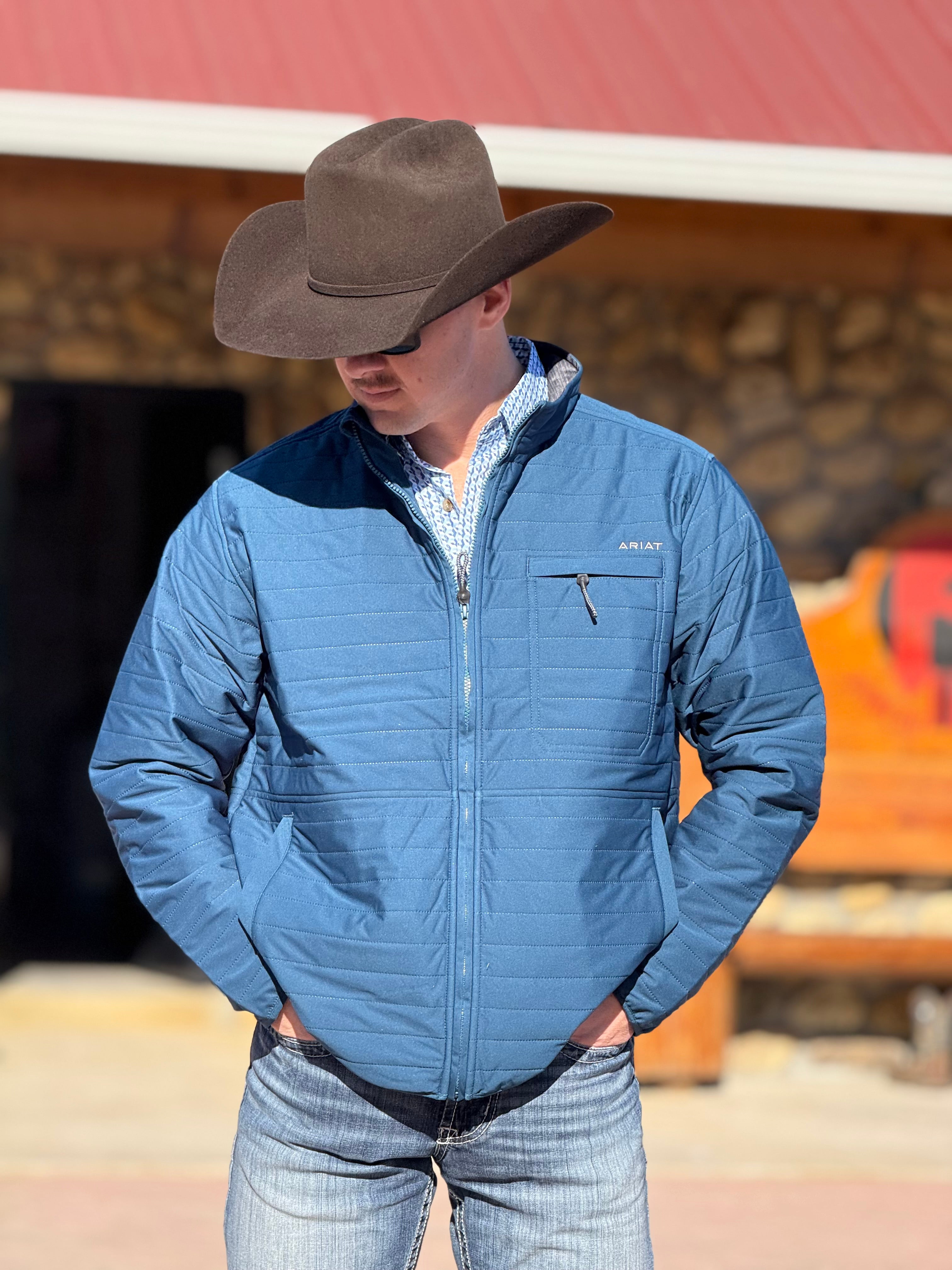 ARIAT TEAL WYLIE FULL ZIP UP- 2464