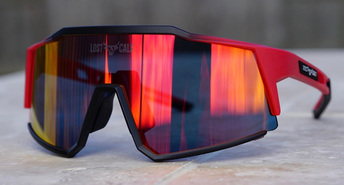 LOST CALF RAPTOR RED/BLACK/RED SUNGLASSES